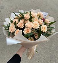 Букет Кремовые розы Латте в Карагайлинском