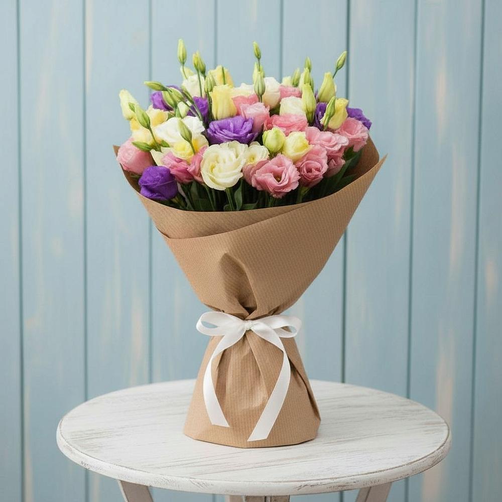 Букет цветов из: Лизиантусы в Карагайлинском