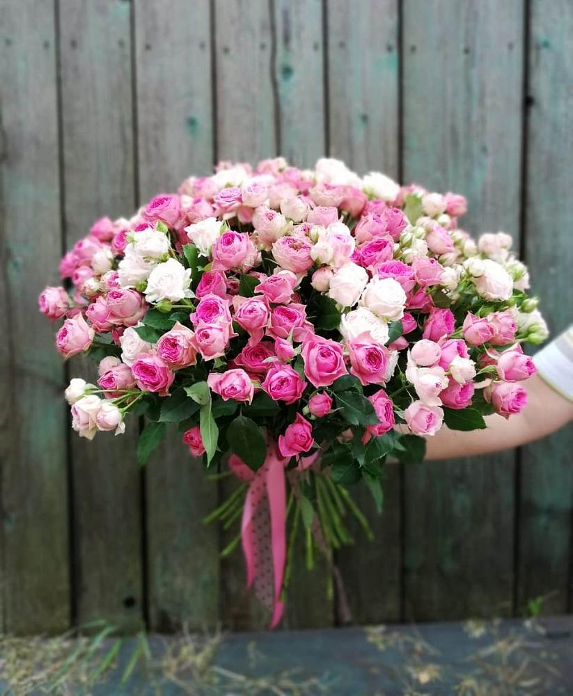 Букет Розовые кустовые розы Натали и Лав Лидия в Карагайлинском