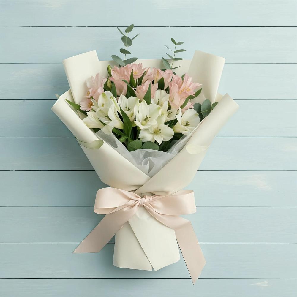 Букет цветов из: Альстромерии в Карагайлинском