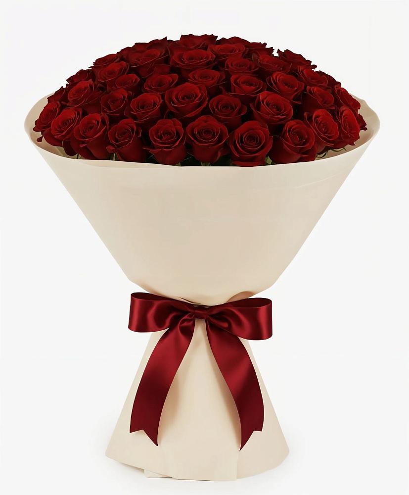 Букет 101 Бордовая роза Блэк Бакарра в Карагайлинском