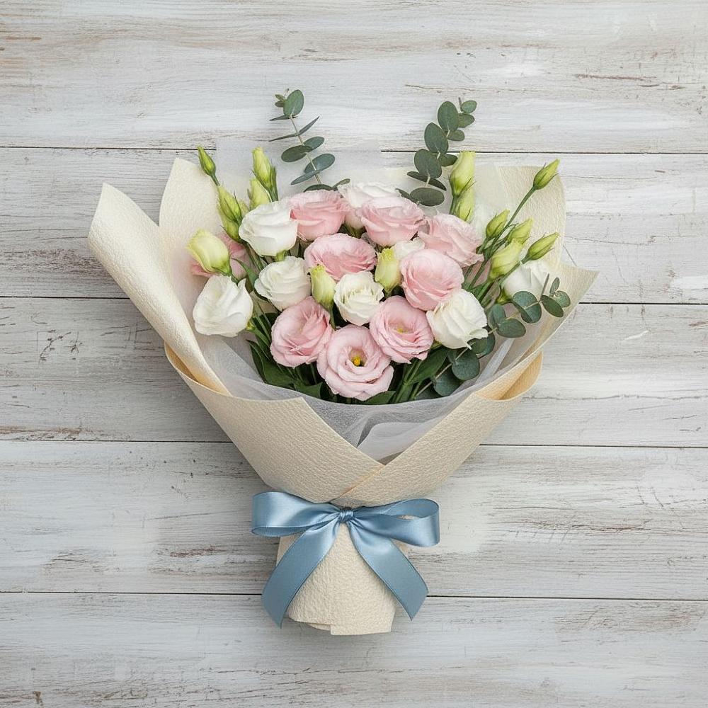 Букет цветов из: Лизиантусы в Карагайлинском